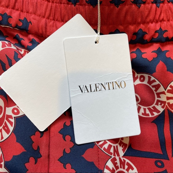Valentino red bandanna print silk pants - Picture 5 of 7